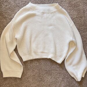 Zara Cream Textured Women's Sweater